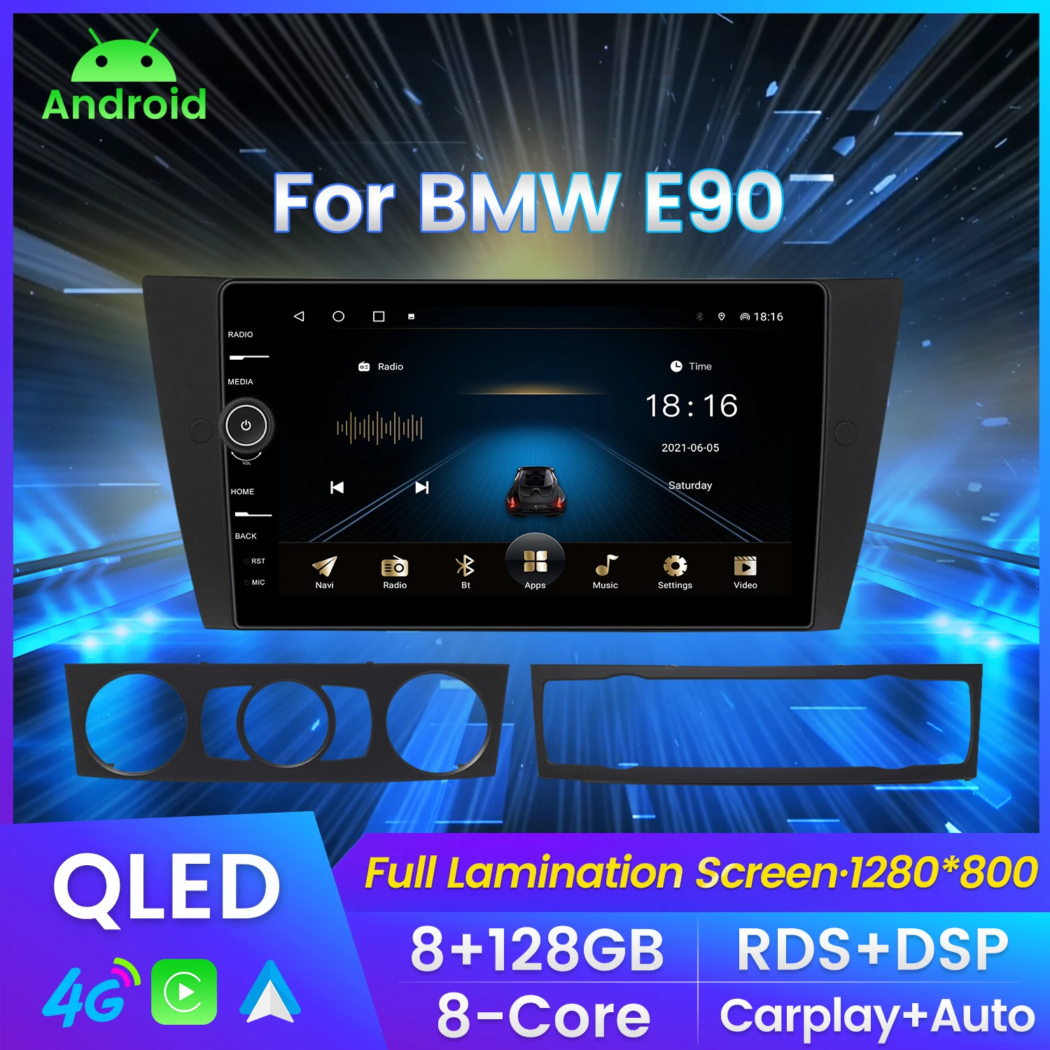 8+128G CARPLAY 9'' Android 11 For BMW E90 E91 E92 E93 2005 2006 2007 2008 Car Radio Multimedia Video Player Navigation IPS RDS
8+128G CARPLAY 9'' Android 11 For BMW E90 E91 E92 E93 2005 2006 2007 2008 Car Radio Multimedia Video Player Navigation IPS RDS