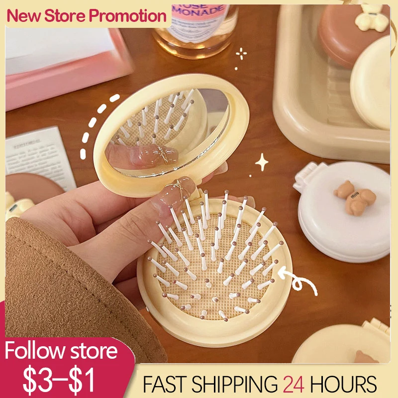 1pcs Cute Kid Hair Brushes Mini Lovely Cartoon Bear Hair Combs With Mirror For Children Girl Small Portable Massage Comb Brushes
1pcs Cute Kid Hair Brushes Mini Lovely Cartoon Bear Hair Combs With Mirror For Children Girl Small Portable Massage Comb Brushes