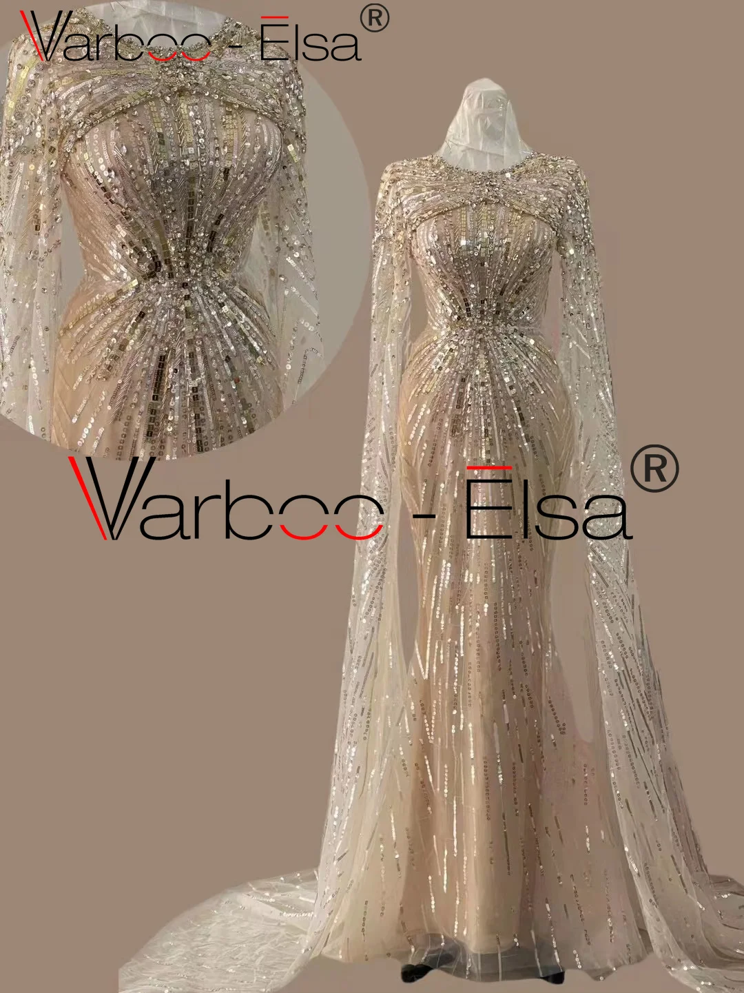 Varboo_Elsa Luxury Gold Dubai Evening Dresses with Cape Sparkly Beaded Elegant Long Formal Party Dress for Women Wedding Party
Varboo_Elsa Luxury Gold Dubai Evening Dresses with Cape Sparkly Beaded Elegant Long Formal Party Dress for Women Wedding Party