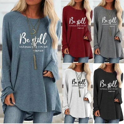 Fashion Women's Casual Long Sleeve Round Neck Printed Top Long Sleeve Loose Long Sleeve T-shirt
Fashion Women's Casual Long Sleeve Round Neck Printed Top Long Sleeve Loose Long Sleeve T-shirt