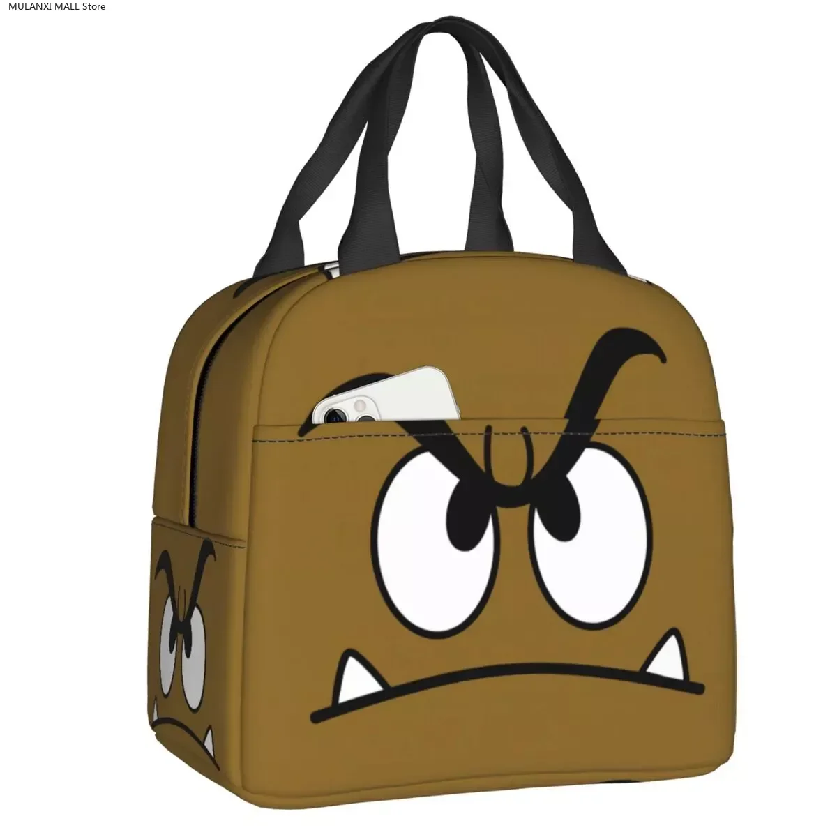 Cartoon Game Goomba Face Lunch Box Leakproof Thermal Cooler Food Insulated Lunch Bag for Women Kids Portable Tote Container
Cartoon Game Goomba Face Lunch Box Leakproof Thermal Cooler Food Insulated Lunch Bag for Women Kids Portable Tote Container