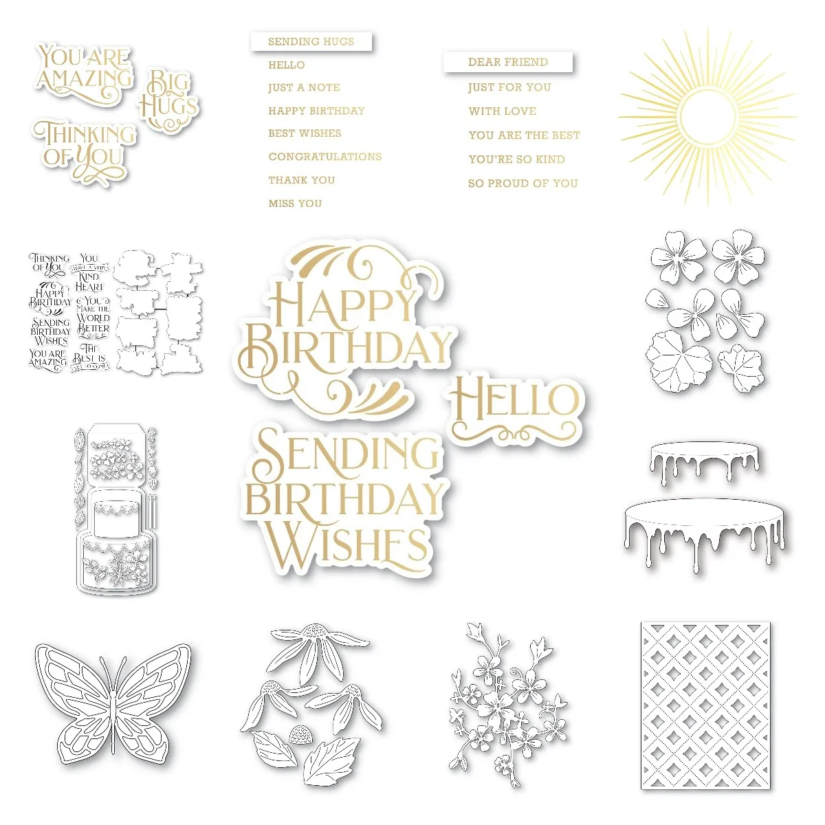 Happy Birthday Wishes Hot Foil Clear Stamps Metal Cutting Dies Scrapbook Diary Decoration Embossing Stencil Template Diy Card
Happy Birthday Wishes Hot Foil Clear Stamps Metal Cutting Dies Scrapbook Diary Decoration Embossing Stencil Template Diy Card