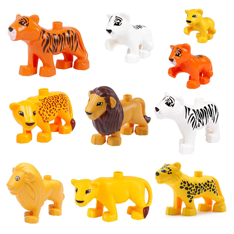 Big Building Blocks Animal Model Building Blocks The Lion King Tiger Leopard Compatible With Duplo Zoo Toys Children Gift
Big Building Blocks Animal Model Building Blocks The Lion King Tiger Leopard Compatible With Duplo Zoo Toys Children Gift