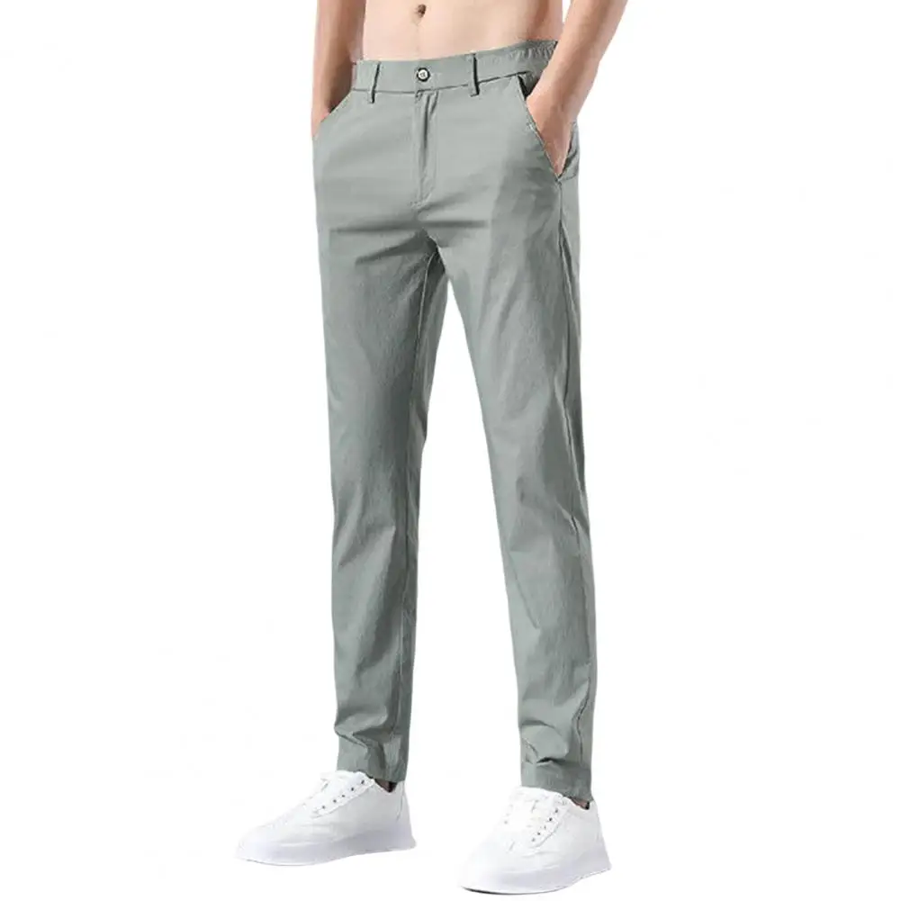 Sports Trousers Mid-rise Bottoms Zipper Fly Pure Color Straight Trousers Sports Pants for Daily Wear
Sports Trousers Mid-rise Bottoms Zipper Fly Pure Color Straight Trousers Sports Pants for Daily Wear