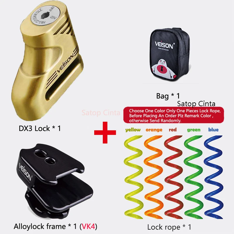 VEISON Motorcycle Lock Bike Theft Pretection Brake Bike Lock Moto Locks Waterproof Brake Disc Lock Moto Motorbike Aluminum Alloy
VEISON Motorcycle Lock Bike Theft Pretection Brake Bike Lock Moto Locks Waterproof Brake Disc Lock Moto Motorbike Aluminum Alloy