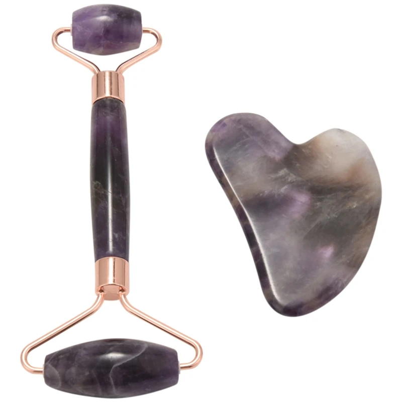 Amethyst Facial Roller Scraping Tool Set Facial Neck Massage Natural Stone Jade Roller Weight Loss Anti-Wrinkle Cellulite Beauty
Amethyst Facial Roller Scraping Tool Set Facial Neck Massage Natural Stone Jade Roller Weight Loss Anti-Wrinkle Cellulite Beauty
