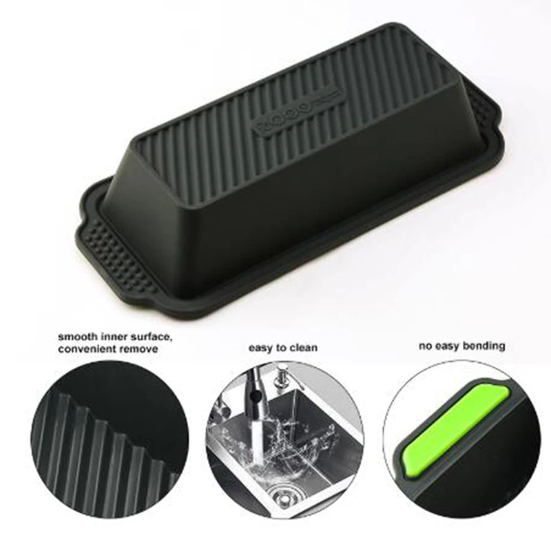 Rectangular Silicone Bread Pan Mold Toast Bread Mold Cake Tray Long Square Cake Mould Bakeware Non-stick Baking Tools
Rectangular Silicone Bread Pan Mold Toast Bread Mold Cake Tray Long Square Cake Mould Bakeware Non-stick Baking Tools