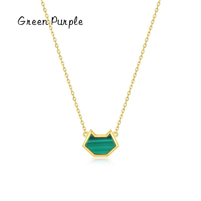 Green Purple 925 Sterling Silver Natural Malachite Cat Pendant Necklace for Women Chain 45CM Link Fine Jewelry Party Gift 1168
Green Purple 925 Sterling Silver Natural Malachite Cat Pendant Necklace for Women Chain 45CM Link Fine Jewelry Party Gift 1168