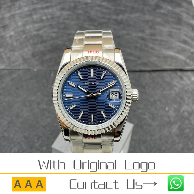

AIOSC 41mm AAA Men's Watch Mechanical Automatic Movement Luminous Waterproof 904 Stainless Steel Blue Dial 2-RLX