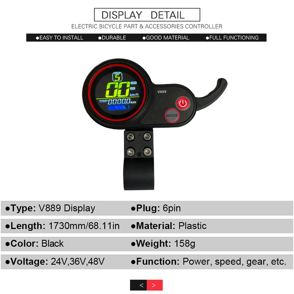 24-36-48V 30A 750/1000W Sine Wave Controller V889 Display 8 PAS For Electric Scooter Battery Booster Modification Accessories
24-36-48V 30A 750/1000W Sine Wave Controller V889 Display 8 PAS For Electric Scooter Battery Booster Modification Accessories