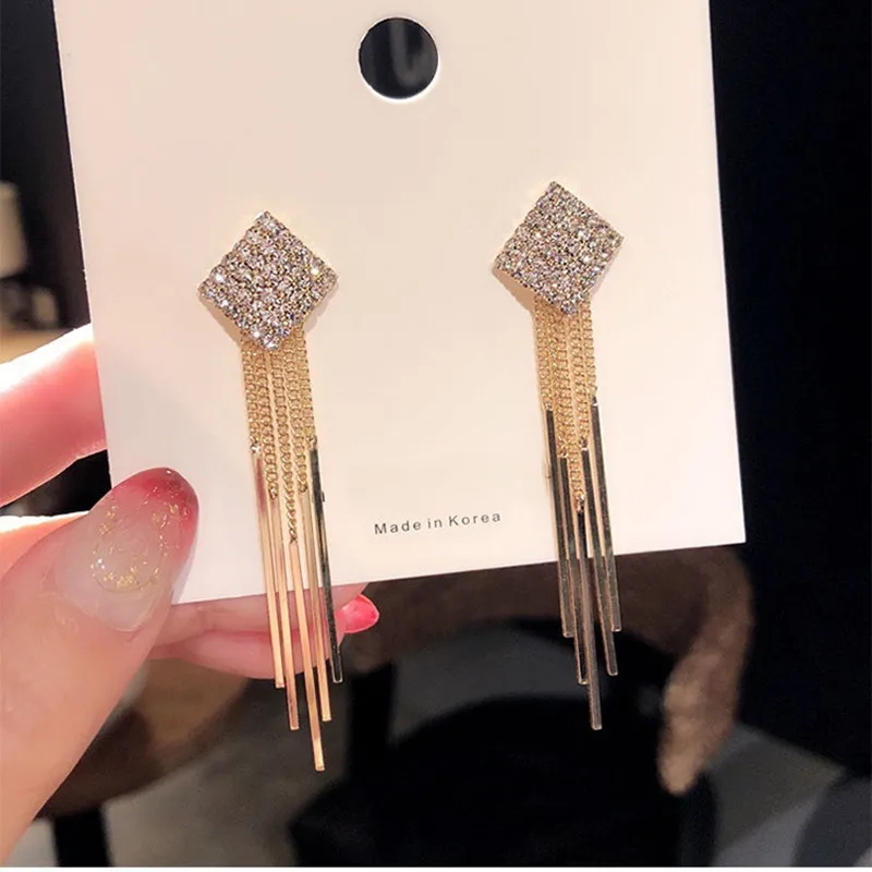 South Korea temperament long thin earrings show new tide 925 silver needle diamond full diamond tassel super fairy net red earri
South Korea temperament long thin earrings show new tide 925 silver needle diamond full diamond tassel super fairy net red earri