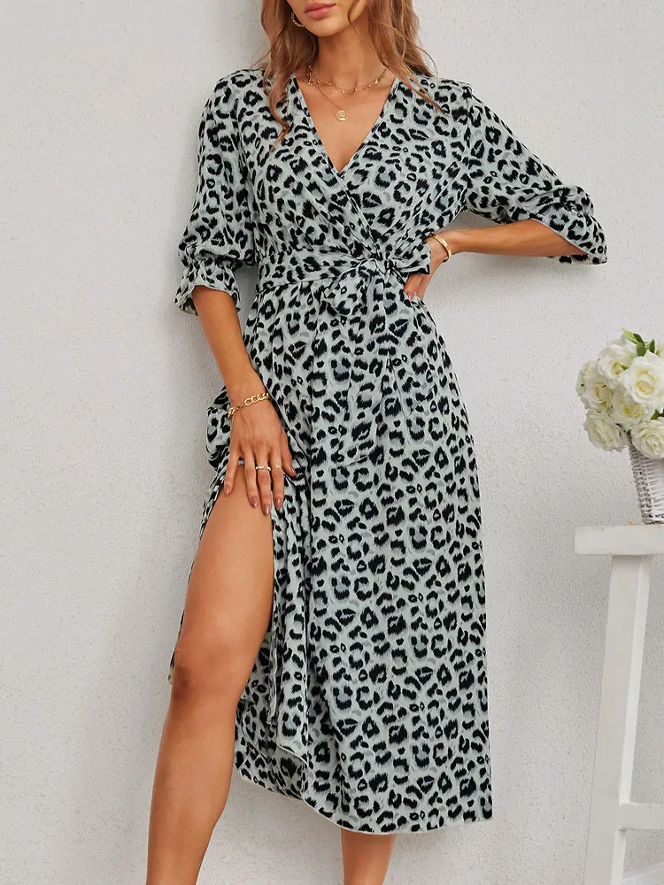 Ladies Sexy Club Wear Y2K Clothes Ruffle Leopard Print Short Sleeve Side Slit Bodycon Midi Dress For Women Party Elegant Outfits
Ladies Sexy Club Wear Y2K Clothes Ruffle Leopard Print Short Sleeve Side Slit Bodycon Midi Dress For Women Party Elegant Outfits
