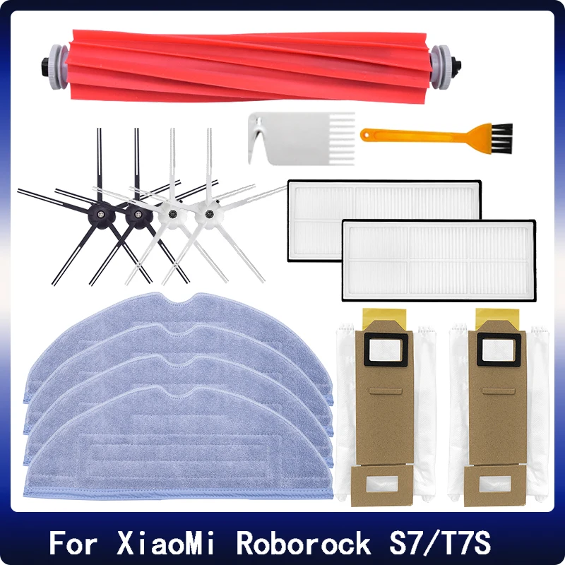 Main Side Brush HEPA Filter Mop Cloth Dust Bag Accessories For Xiaomi Roborock S7 T7S T7Plus Vacuum Cleaner Replacement Parts
Main Side Brush HEPA Filter Mop Cloth Dust Bag Accessories For Xiaomi Roborock S7 T7S T7Plus Vacuum Cleaner Replacement Parts