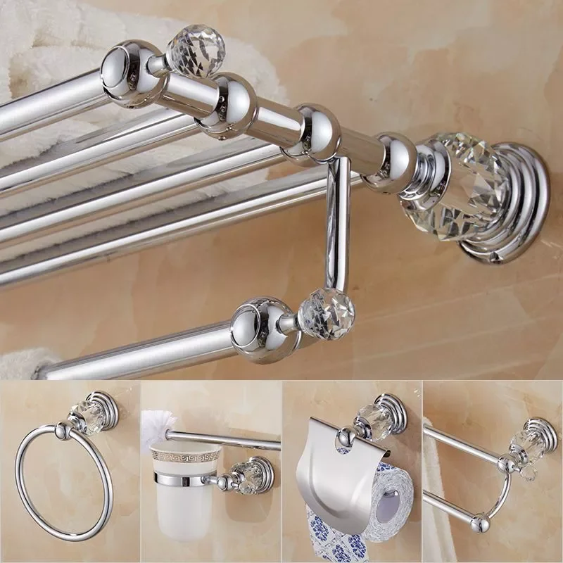 Chrome Bathroom Decoration for Towel Hanger Organize Clear Crystal Bathroom Hardware Set Wall Mount Bathroom Accessories Set A67
Chrome Bathroom Decoration for Towel Hanger Organize Clear Crystal Bathroom Hardware Set Wall Mount Bathroom Accessories Set A67
