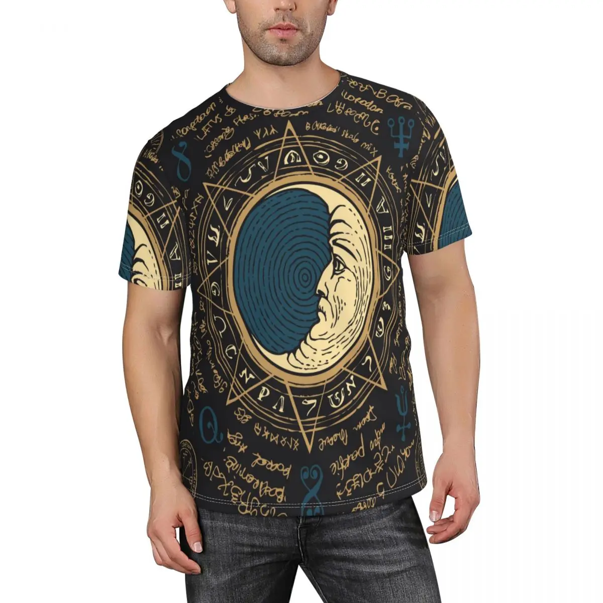 Мужская футболка с коротким рукавом, с круглым вырезом и восьмиугольной звездой
Мужская футболка с коротким рукавом, с круглым вырезом и восьмиугольной звездой