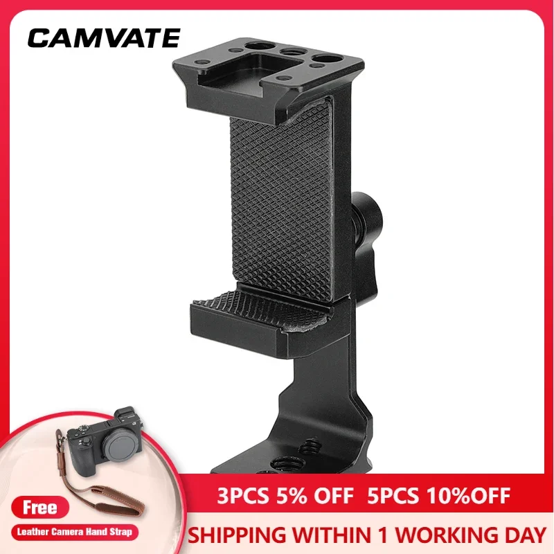 CAMVATE ARCA Style Smartphone Clip Holder Adjustable Width With Shoe Mount & 1/4" 3/8" Mounting Points For Tripod Photography
CAMVATE ARCA Style Smartphone Clip Holder Adjustable Width With Shoe Mount & 1/4" 3/8" Mounting Points For Tripod Photography