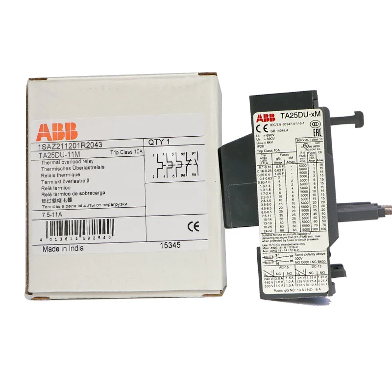 New and original ABB-Czech Contactor 110-150A 1SAZ421201R1004 TA200DU-150 Thermal Overload Relay Thermal Overload Relay
New and original ABB-Czech Contactor 110-150A 1SAZ421201R1004 TA200DU-150 Thermal Overload Relay Thermal Overload Relay