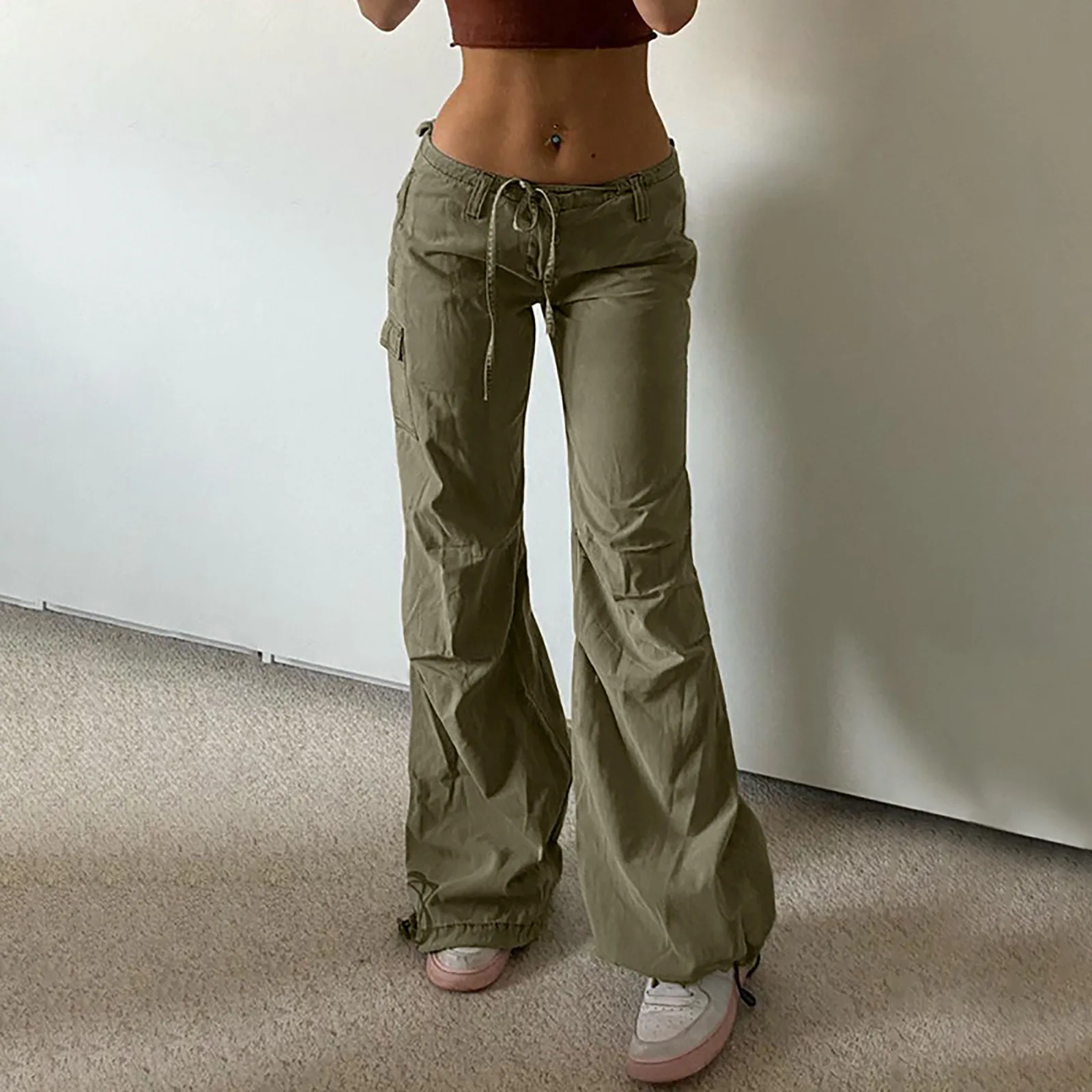 Y2k Cargo Pants Women's Baggy Pants 2022 Summer Streetwear Trousers Vintage Casual Loose Harajuku Drawstring Sweatpants Pants 4
Y2k Cargo Pants Women's Baggy Pants 2022 Summer Streetwear Trousers Vintage Casual Loose Harajuku Drawstring Sweatpants Pants 4