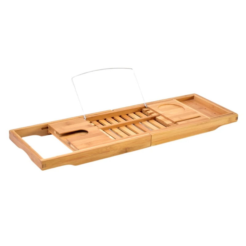Bathtub Storage Box Tray with Extended Side Reading Rack, Tablet Holder, Mobile Phone Tray and Wine Glass Holder
Bathtub Storage Box Tray with Extended Side Reading Rack, Tablet Holder, Mobile Phone Tray and Wine Glass Holder