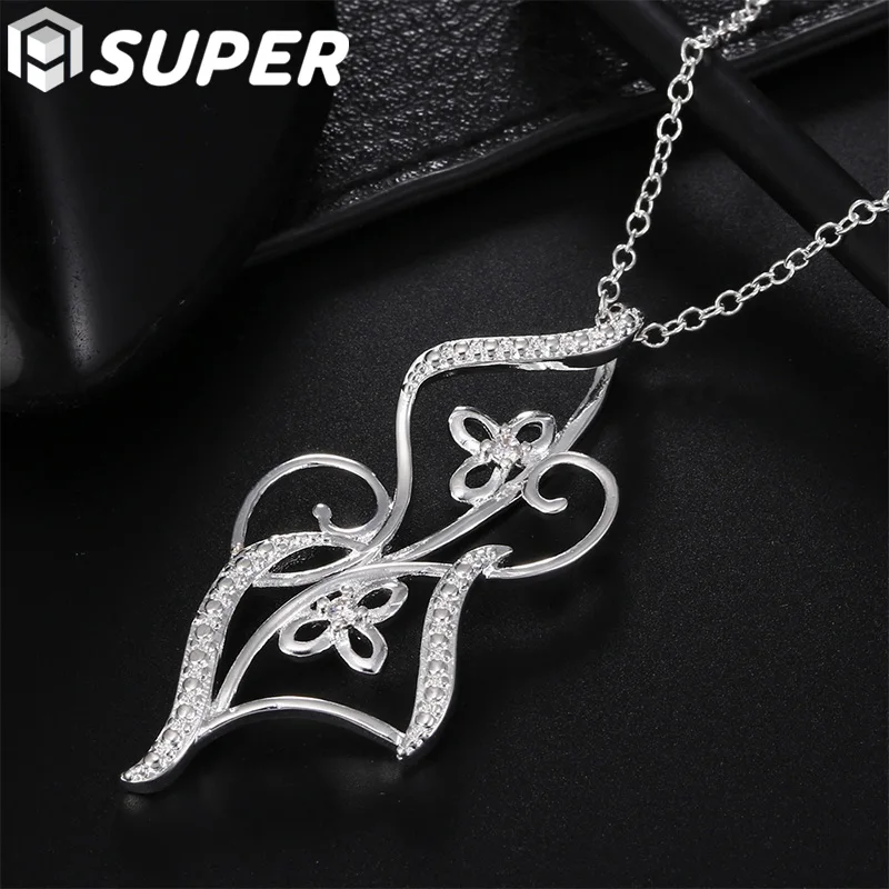 925 Sterling Silver 16-30 Inch Chain Flower AAA Zircon Pendant Necklace For Women Fashion Wedding Party Charm Jewelry 
925 Sterling Silver 16-30 Inch Chain Flower AAA Zircon Pendant Necklace For Women Fashion Wedding Party Charm Jewelry