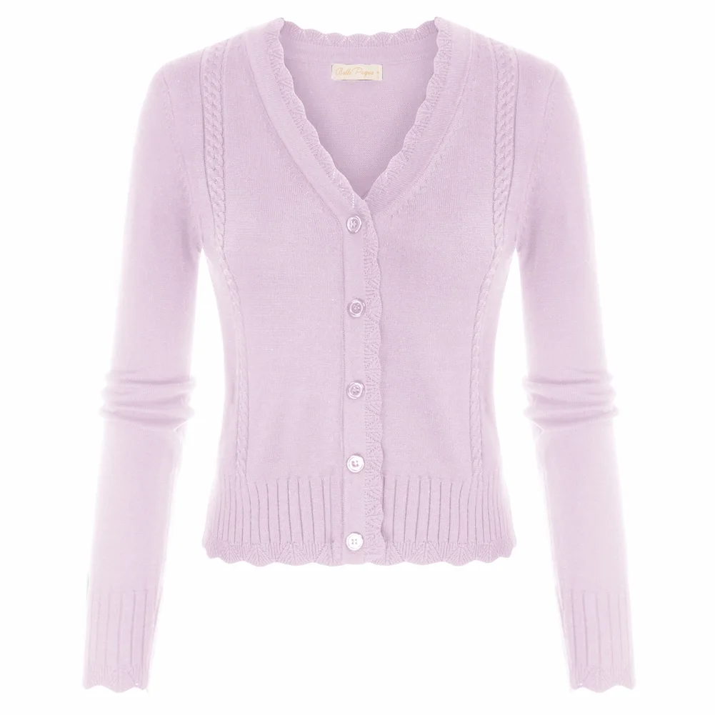 Women Coat Cropped Cardigan Sweater Long Sleeve Tops Spring Fall Clothing Fashion Pure Color Ladies V-Neck Button-up Knitwear
Women Coat Cropped Cardigan Sweater Long Sleeve Tops Spring Fall Clothing Fashion Pure Color Ladies V-Neck Button-up Knitwear