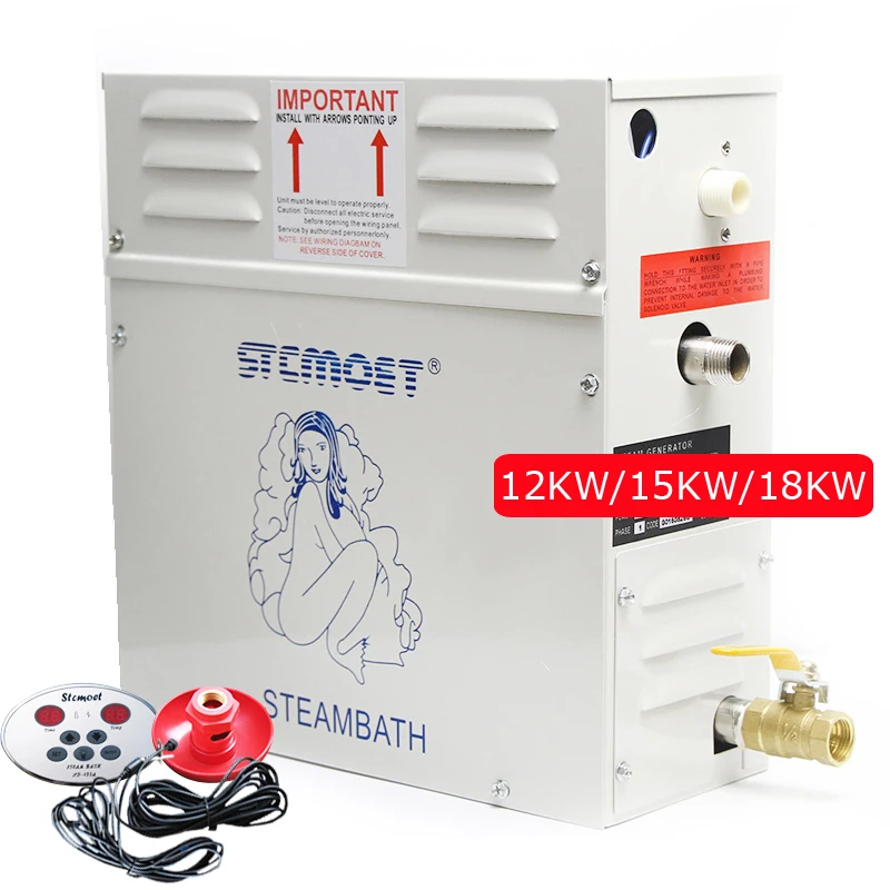Steam Generator 220V/380V 12KW/15KW/18KW Home Steam Machine Sauna Bath SPA Steam ShowerRoom Steaming Machine
Steam Generator 220V/380V 12KW/15KW/18KW Home Steam Machine Sauna Bath SPA Steam ShowerRoom Steaming Machine