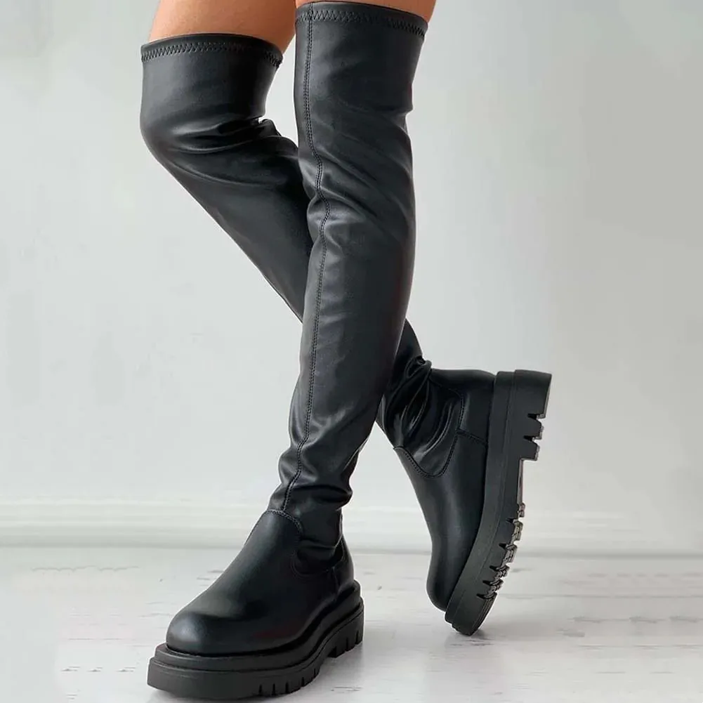 2023 Brand New Female Platform Thigh High Boots Fashion Slim Chunky Heels Over The Knee Boots Women Party Shoes Woman
2023 Brand New Female Platform Thigh High Boots Fashion Slim Chunky Heels Over The Knee Boots Women Party Shoes Woman