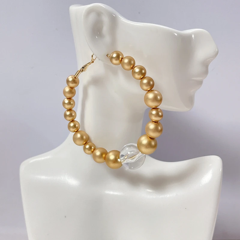 New Fashion Pearl Hoop Earrings for Women CCB Exaggerates Oversize Elegant Beaded Circle Ear Rings Jewelry Gift Accessories
New Fashion Pearl Hoop Earrings for Women CCB Exaggerates Oversize Elegant Beaded Circle Ear Rings Jewelry Gift Accessories