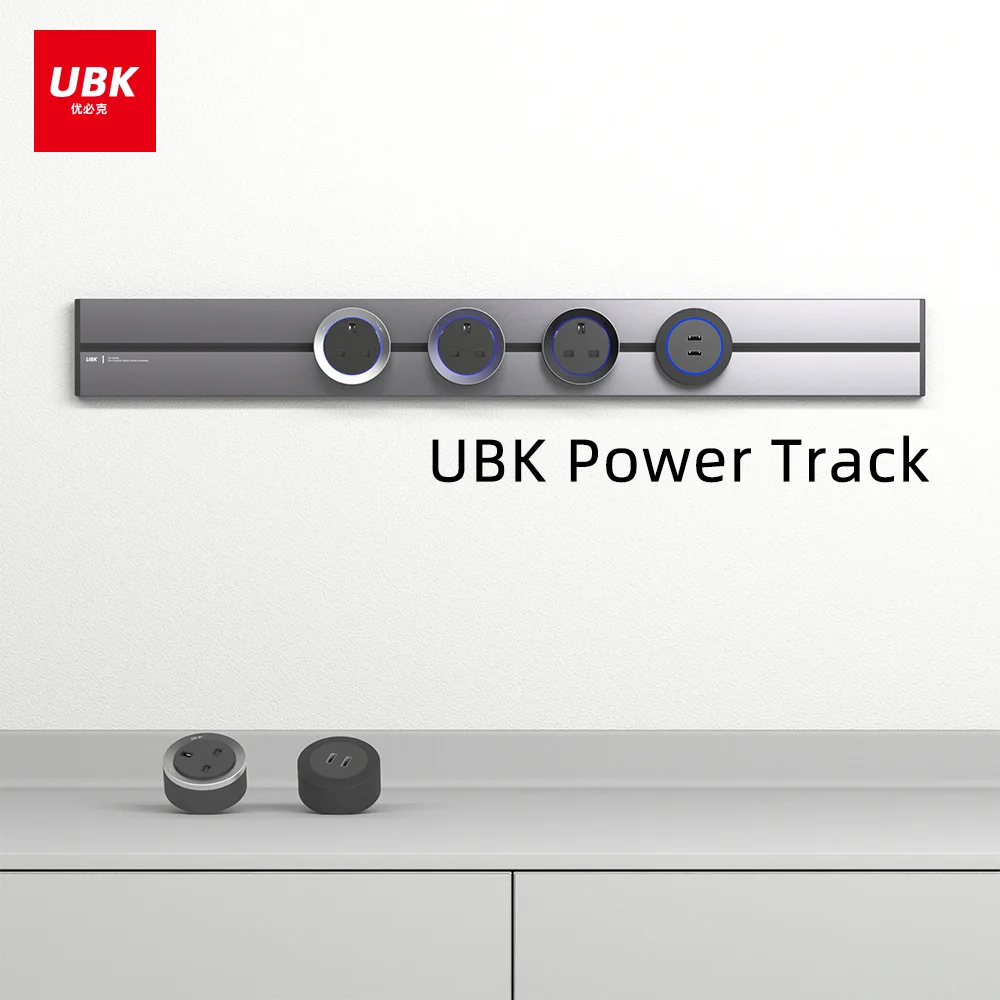 

UK Gray UBK Power Track Electric Socket Wall Mounted Wall Embedded rail 8000w Hongkong Macao Singapore Malaysia