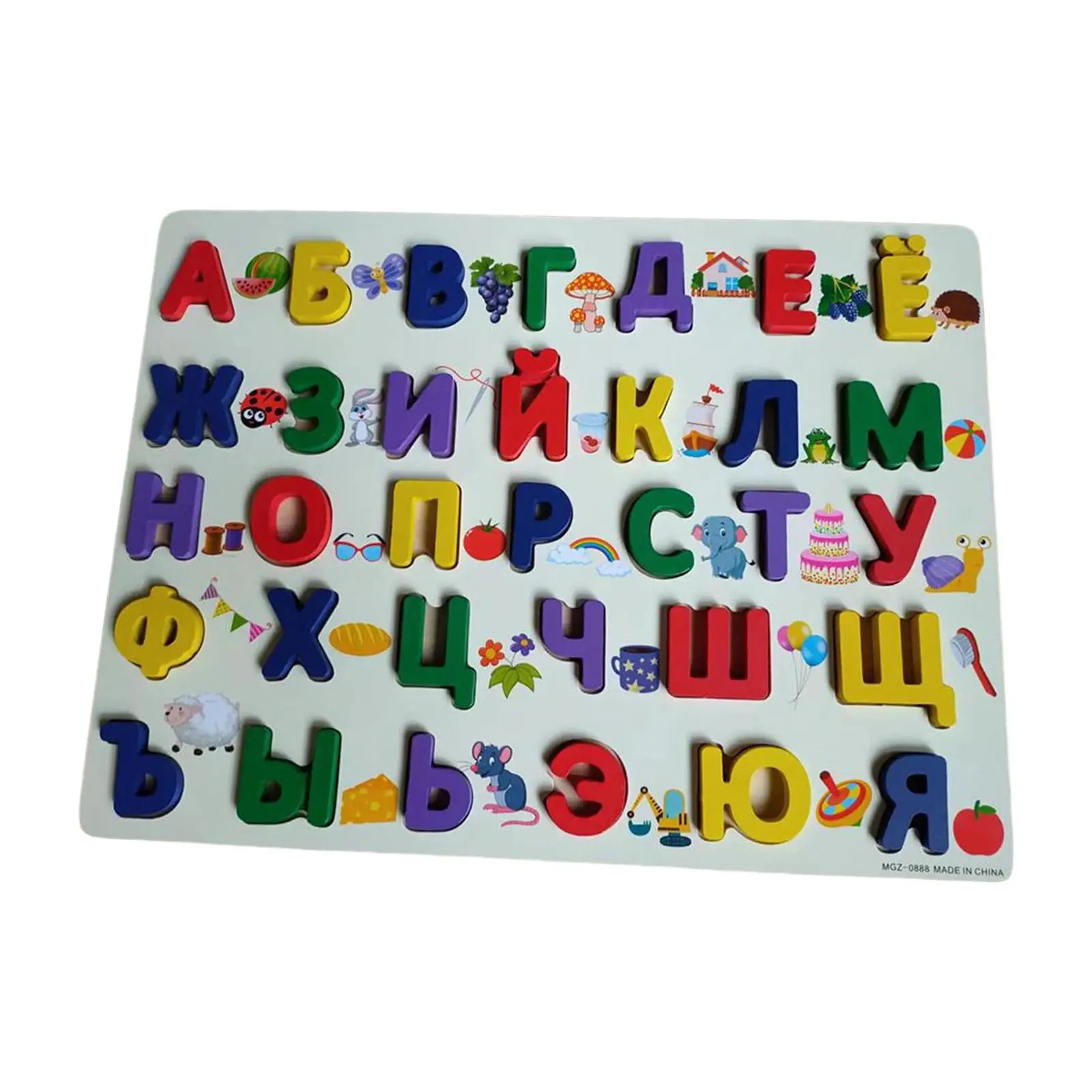 Portable Russian Alphabet Puzzle Educational Toy Early Development Montessori Teaching Aids Colorful Wooden Puzzles for Children
Portable Russian Alphabet Puzzle Educational Toy Early Development Montessori Teaching Aids Colorful Wooden Puzzles for Children