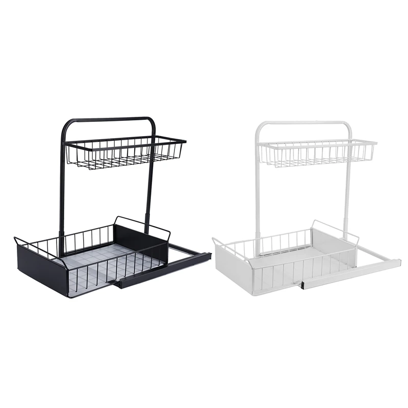 2-Tier Slide Rail Kitchen Spice Organizer Wire Basket Storage Container, Bathroom Countertop Organizer Rack
2-Tier Slide Rail Kitchen Spice Organizer Wire Basket Storage Container, Bathroom Countertop Organizer Rack