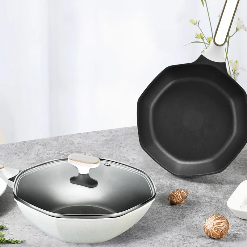 Star Anise Wok Cooking Pot Household Maifan Stone Non-stick Frying Pan Without Oil Smoke Gas and Induction Cooker Cookware
Star Anise Wok Cooking Pot Household Maifan Stone Non-stick Frying Pan Without Oil Smoke Gas and Induction Cooker Cookware