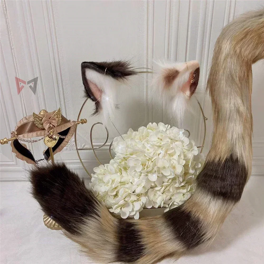 MMGG New Calico Cat Milk Cats Wolves Fox Ears Hair Hoop Tail Necklace Earrings Custom Made Set Costume Accessories
MMGG New Calico Cat Milk Cats Wolves Fox Ears Hair Hoop Tail Necklace Earrings Custom Made Set Costume Accessories