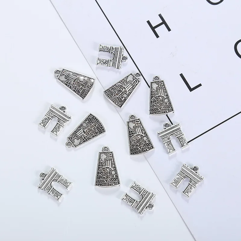 100Pcs Metal Irregular Tower Charms Pendants Fit DIY Handmade Earring Necklace Bracelet Jewelry Making Findings Accessories
100Pcs Metal Irregular Tower Charms Pendants Fit DIY Handmade Earring Necklace Bracelet Jewelry Making Findings Accessories