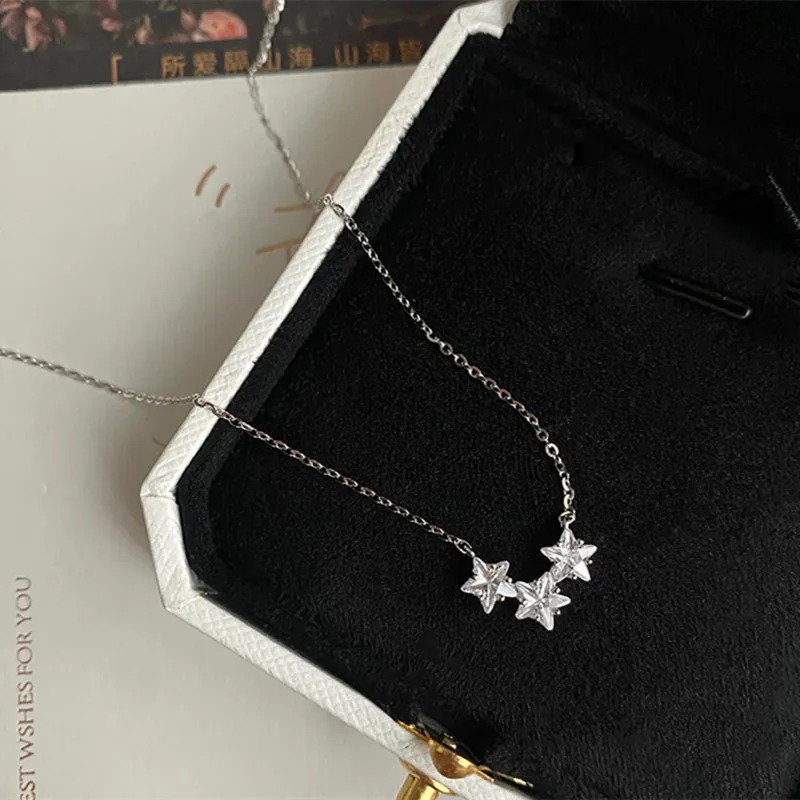 925 Stamp Silver Crystal Star Choker Necklace For Women Korean Fashion Aesthetic Jewelry Free Shipping Christmas Gift GaaBou
925 Stamp Silver Crystal Star Choker Necklace For Women Korean Fashion Aesthetic Jewelry Free Shipping Christmas Gift GaaBou