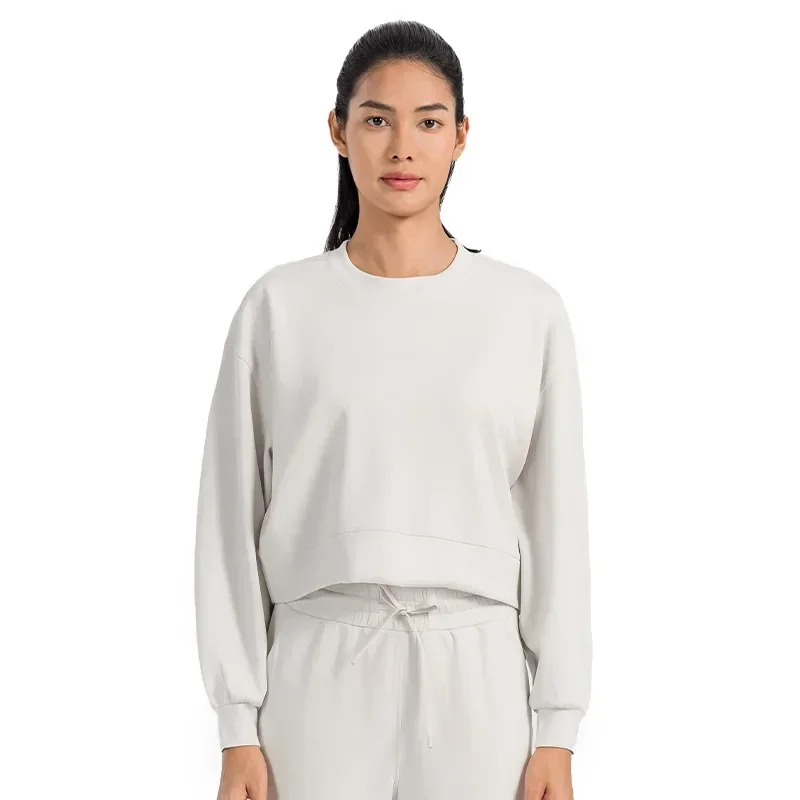 Lulu Fall/Winter Soft Waxy Liquid Air Layer Casual Sports Hoodie Perfectly Oversized Women Round Neck Yoga Long Sleeves Shirt
Lulu Fall/Winter Soft Waxy Liquid Air Layer Casual Sports Hoodie Perfectly Oversized Women Round Neck Yoga Long Sleeves Shirt