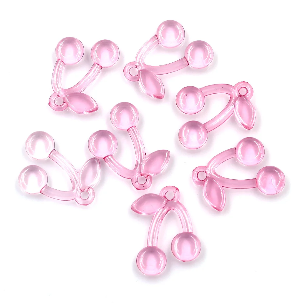20Pcs Pendants Cherry Fruit Pink Acrylic Cute For Charms Necklaces Jewelry DIY Accessories 25mm
20Pcs Pendants Cherry Fruit Pink Acrylic Cute For Charms Necklaces Jewelry DIY Accessories 25mm