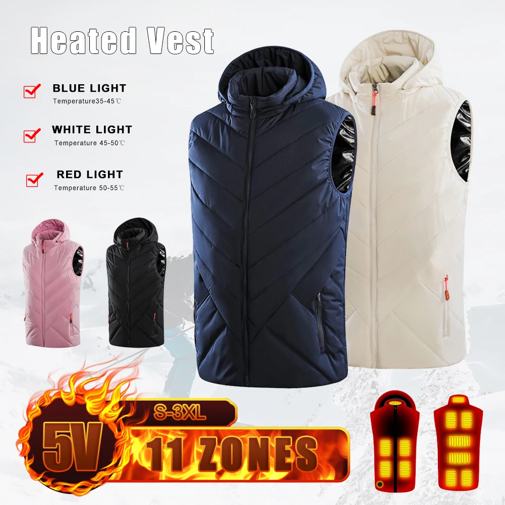 11 Areas Heated Vest for Men Women Heating Down Jacket USB Charging 3 Gear Temperature Control Winter Warm Outdoor Sportwear
11 Areas Heated Vest for Men Women Heating Down Jacket USB Charging 3 Gear Temperature Control Winter Warm Outdoor Sportwear