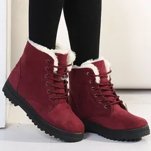 Women Boots Korean Style Women Boots For Winter 2023 Snow Boots Ankle Winter Shoes Women Fur Botas Mujer Low Heels Short Boot