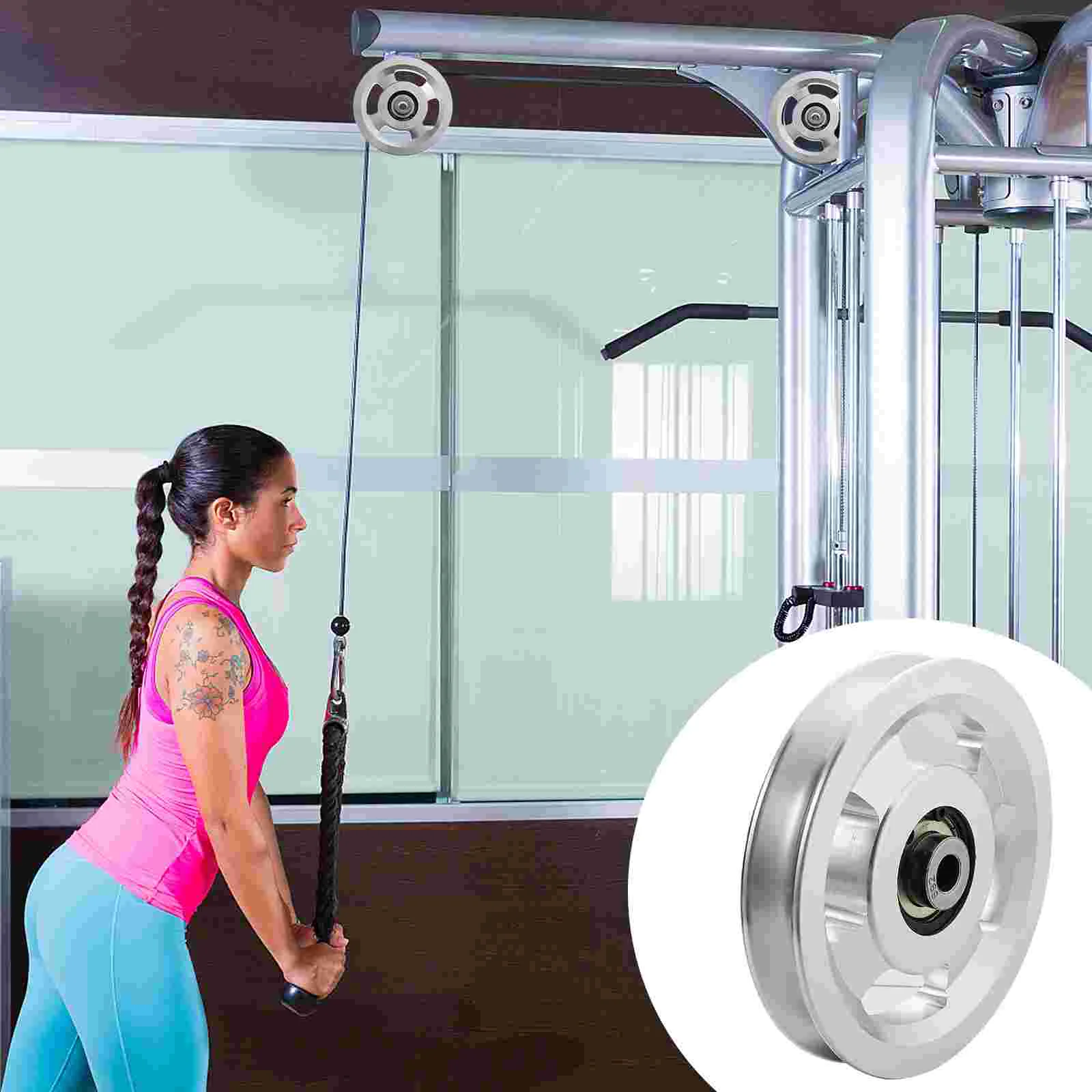 Aluminum Alloy Pulley Ball Bearings Fitness Parts Gym Replacement Instrument Tool Lift Wheel Load
Aluminum Alloy Pulley Ball Bearings Fitness Parts Gym Replacement Instrument Tool Lift Wheel Load