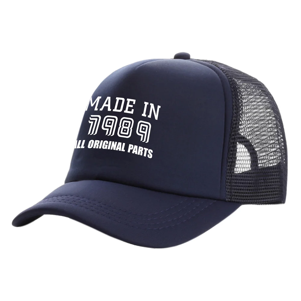 Made In 1989 All Original Parts Man Trucker Caps Cool Birthday Gift Hats Fashion Baseball Cap Summer Man Woman Mesh Caps MZ-418
Made In 1989 All Original Parts Man Trucker Caps Cool Birthday Gift Hats Fashion Baseball Cap Summer Man Woman Mesh Caps MZ-418
