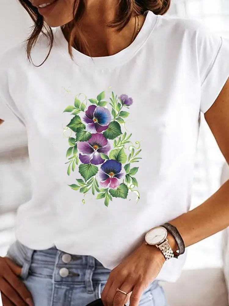 Floral Lovely Style Trend Summer T Clothing Print Fashion Casual T-shirts Short Sleeve Clothes Ladies Women Female Graphic Tee
Floral Lovely Style Trend Summer T Clothing Print Fashion Casual T-shirts Short Sleeve Clothes Ladies Women Female Graphic Tee