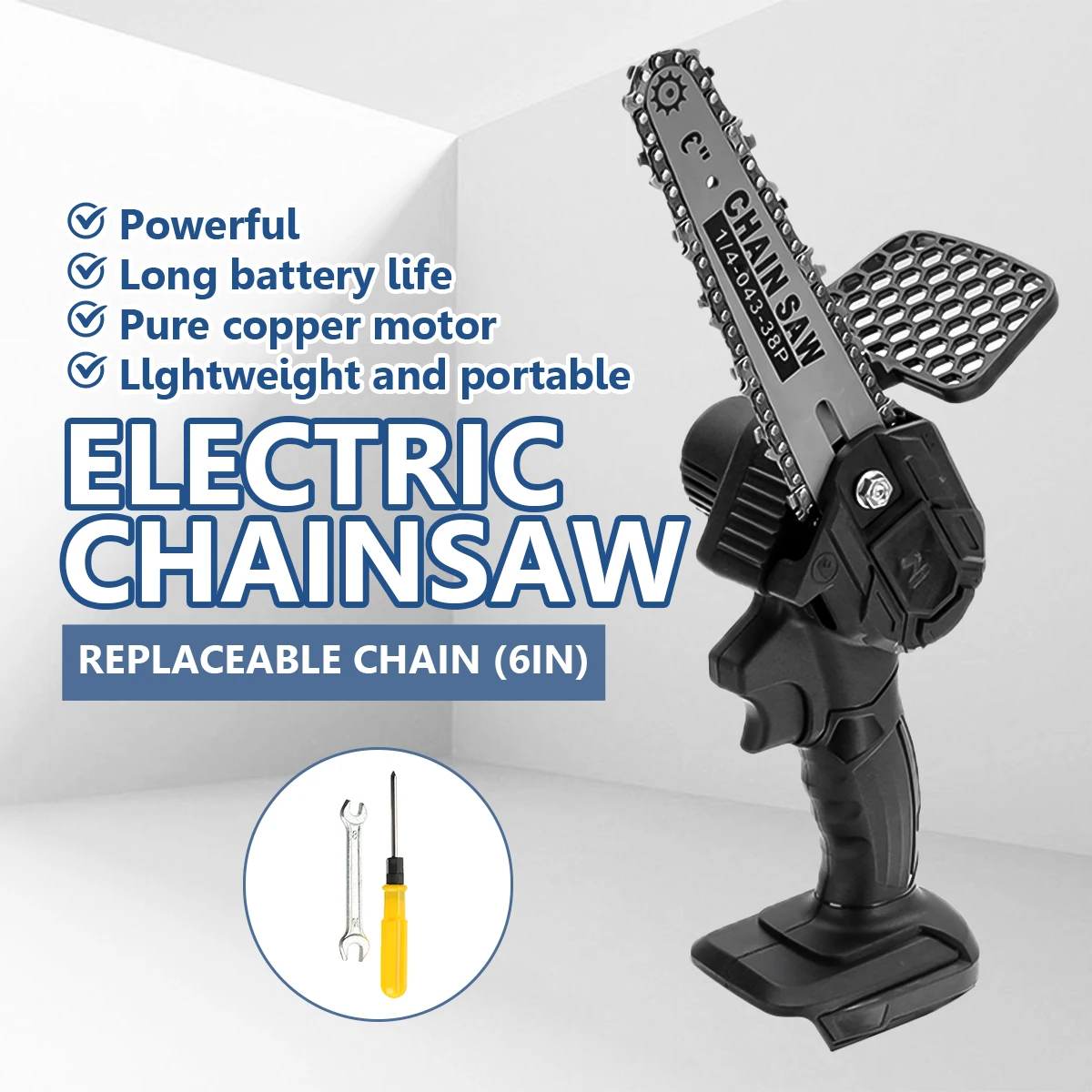 18V 6 Inch Brushless Chainsaw Cordless Mini Handheld Pruning Saw Portable Woodworking Electric Saw Pruning Garden Power Tool
18V 6 Inch Brushless Chainsaw Cordless Mini Handheld Pruning Saw Portable Woodworking Electric Saw Pruning Garden Power Tool