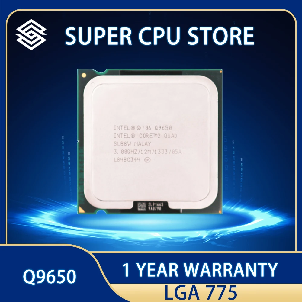 Intel Core 2 Quad Q9650 Processor CPU 3.0GHz 12MB Cache FSB 1333 Desktop LGA 775
Intel Core 2 Quad Q9650 Processor CPU 3.0GHz 12MB Cache FSB 1333 Desktop LGA 775