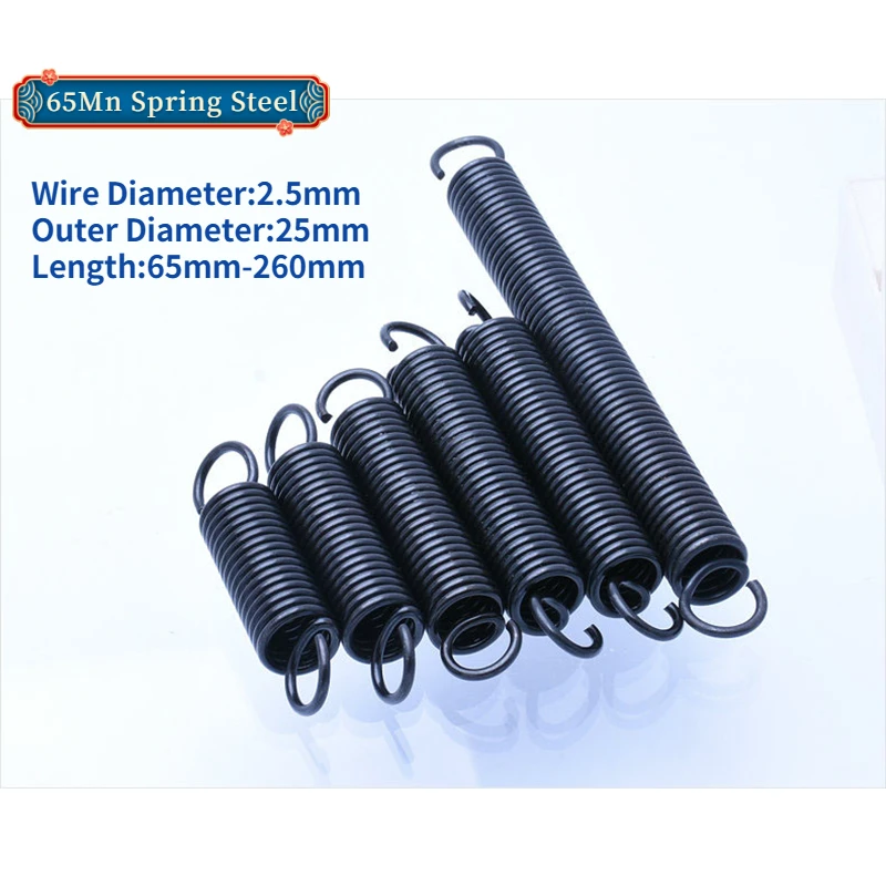 65Mn Spring Steel Open Hook Tension Spring Pullback Spring Coil Extension Spring Draught Spring Wire Diameter 2.5mm OD 25mm
65Mn Spring Steel Open Hook Tension Spring Pullback Spring Coil Extension Spring Draught Spring Wire Diameter 2.5mm OD 25mm