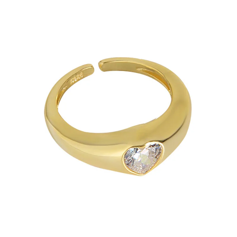 Trendy 925 Sterling Silver Heart CZ Wedding Ring Minimalist 18K Gold Plated Zirconia Replica Promise Luxury Jewelry
Trendy 925 Sterling Silver Heart CZ Wedding Ring Minimalist 18K Gold Plated Zirconia Replica Promise Luxury Jewelry