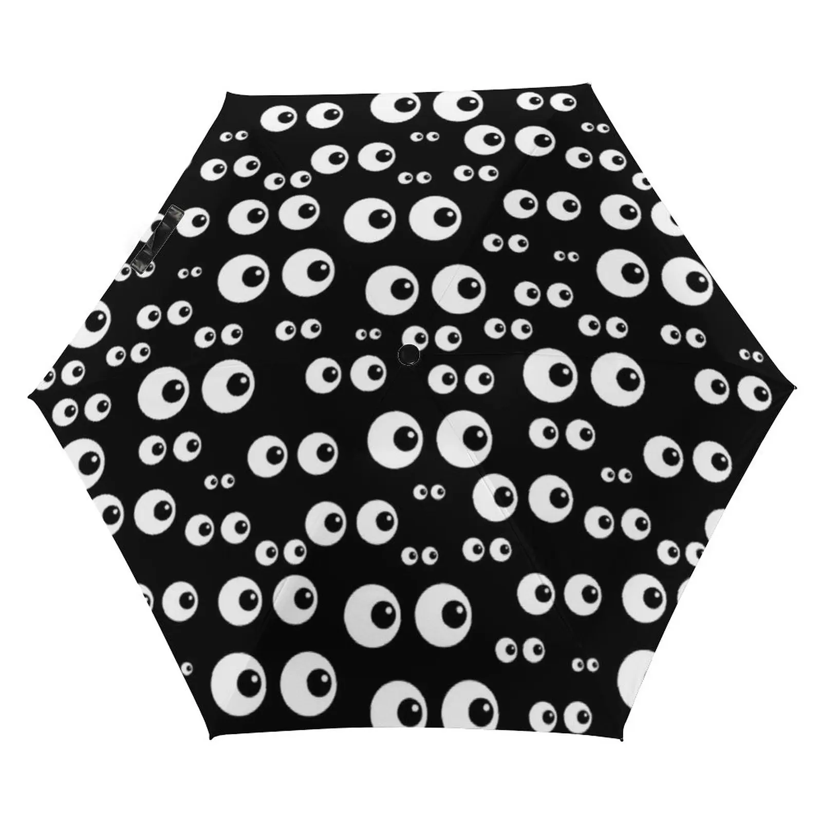 Cartoon Eyes Pocket Umbrella Fun Black and White Eyeballs Design 5 Fold 6 Ribs Umbrella Black Coat UV Umbrellas for Male Female
Cartoon Eyes Pocket Umbrella Fun Black and White Eyeballs Design 5 Fold 6 Ribs Umbrella Black Coat UV Umbrellas for Male Female
