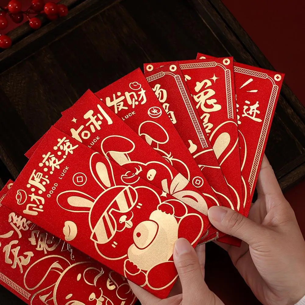 6pcs Glitter Cute Rabbit Year Red Packet Thickened Long Money Envelope New Year Spring Festival Supplies
6pcs Glitter Cute Rabbit Year Red Packet Thickened Long Money Envelope New Year Spring Festival Supplies