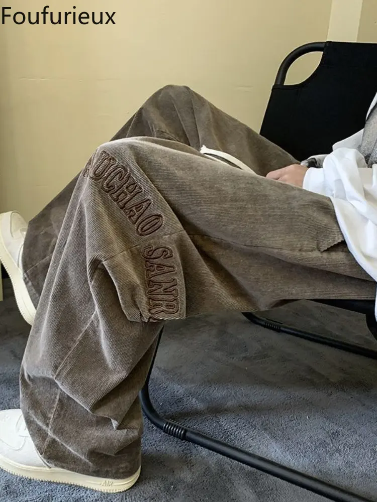 Men Corduroy Casual Pants Men's Winter Fashion Loose Wide Leg Floor Pants Casual Pants 2022 New Fashion Lettering Long Pants
Men Corduroy Casual Pants Men's Winter Fashion Loose Wide Leg Floor Pants Casual Pants 2022 New Fashion Lettering Long Pants