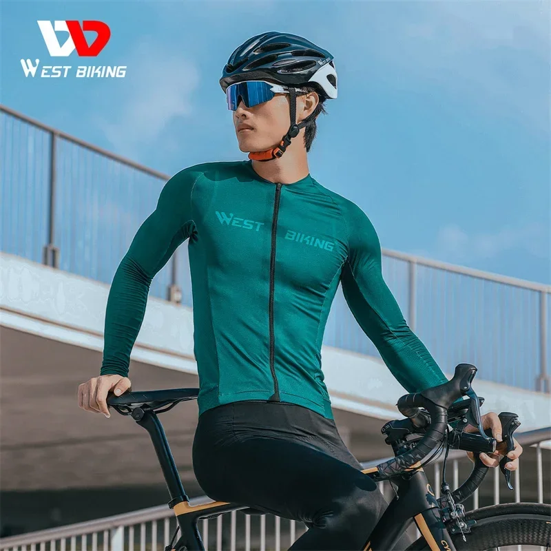 WEST BIKING Men Long Sleeve Cycling Jerseys Breathable Quick Dry MTB Road Bicycle Tops Racing Triathlon Sport Pocket T-shirt 3XL
WEST BIKING Men Long Sleeve Cycling Jerseys Breathable Quick Dry MTB Road Bicycle Tops Racing Triathlon Sport Pocket T-shirt 3XL